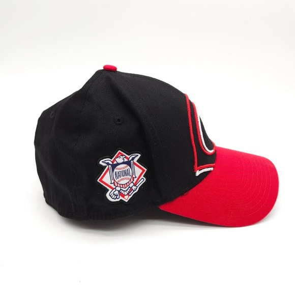 Cincinnati Reds New Era 39Thirty Fitted Size S/M Big C Logo Hat Red Black Cap - Picture 4 of 8